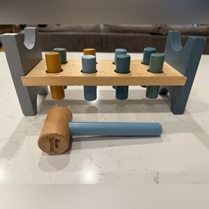 Jumini Wooden Hammer & Peg Bench | Montessori Toy